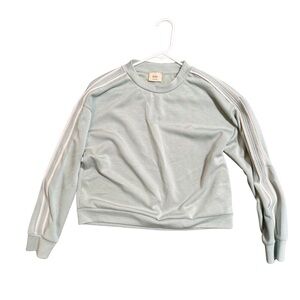 Elie Tahari Soft Comfy Side Stripe Light Mint Green Sweater Medium